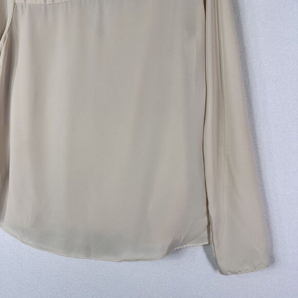 DO+BE Top S Blouson V Neck Popover Split Cuff Party Cocktail Sexy Holiday Shirt - Picture 9 of 11